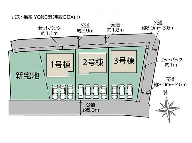 一宮市玉野3棟 区画図