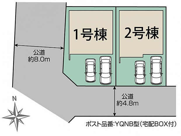 海部郡蟹江町桜3丁目2棟 区画図
