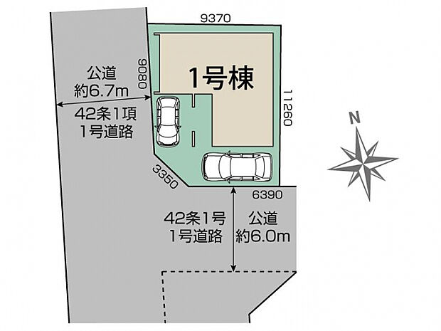亀岡市余部町天神又1棟 区画図