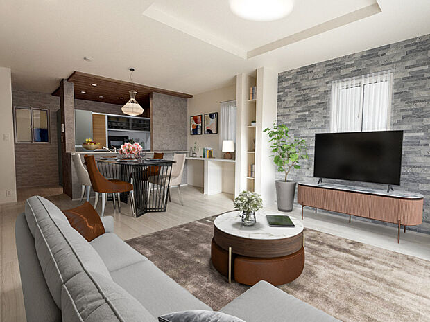 【LDKイメージ】実際の室内写真に家具等を配置したCG画像です。家具付き販売ではございません。　