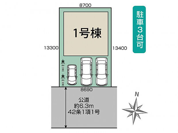 木津川市木津南後背7期1棟 区画図
