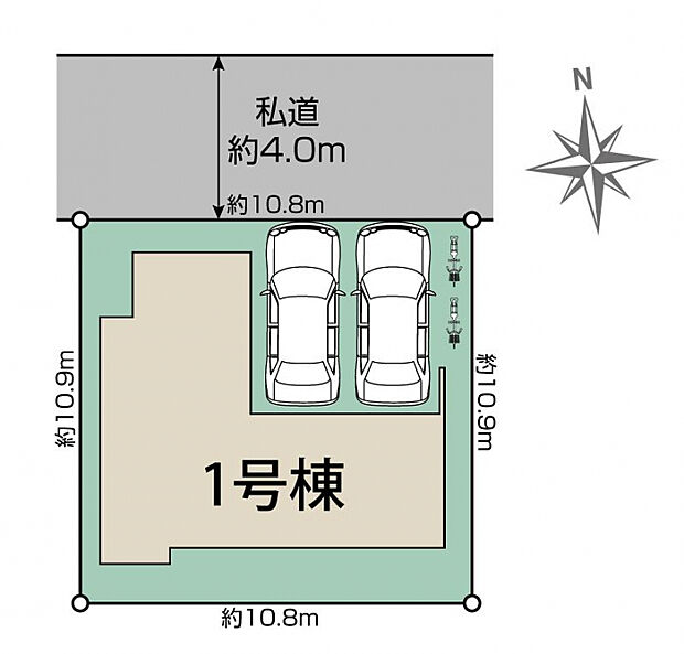 大和郡山市高田町1棟 区画図