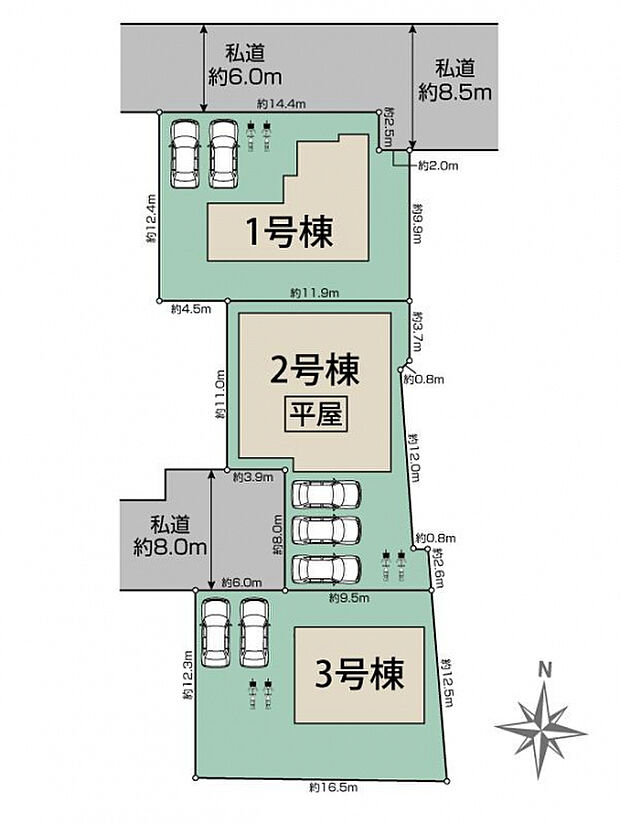 葛城市林堂2期3棟 区画図