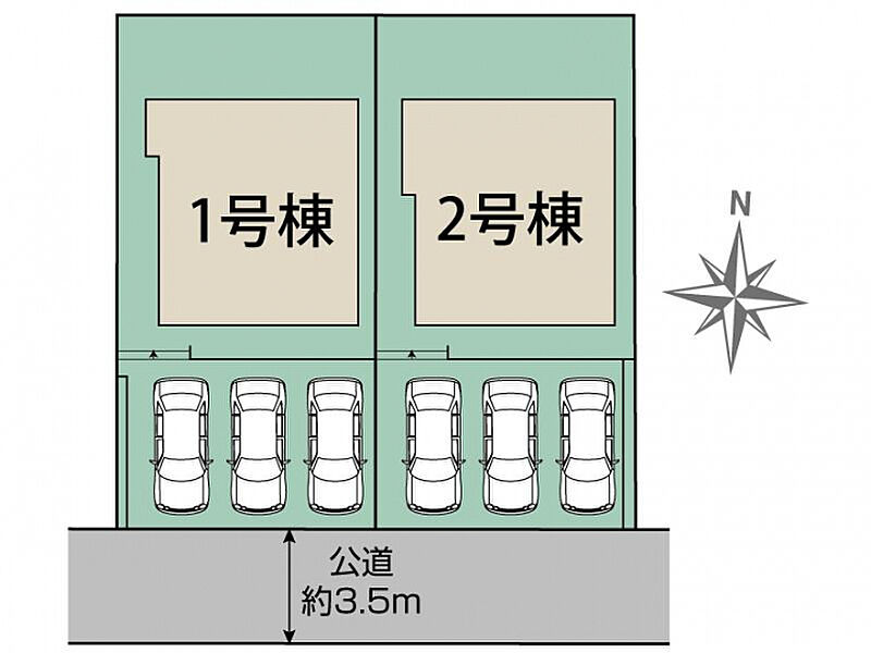 東区福田8丁目2棟 区画図