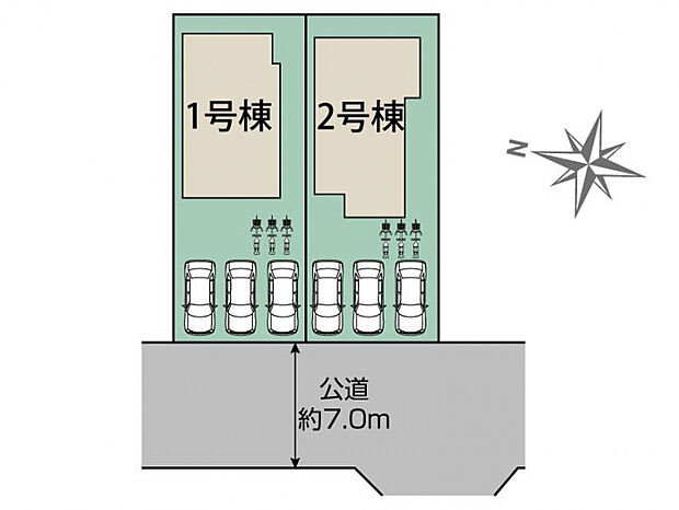 大竹市南栄1丁目2棟 区画図