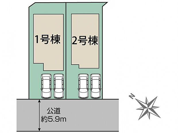 広島市佐伯区薬師が丘4丁目2棟 区画図