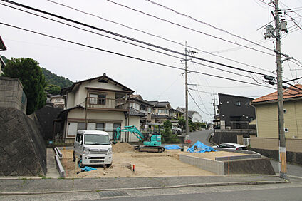 前面道路から見た宅地