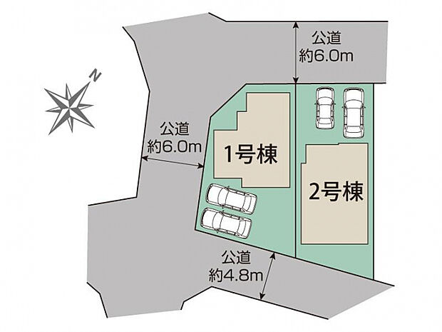 菊池郡菊陽町武蔵ケ丘北1丁目2棟 区画図