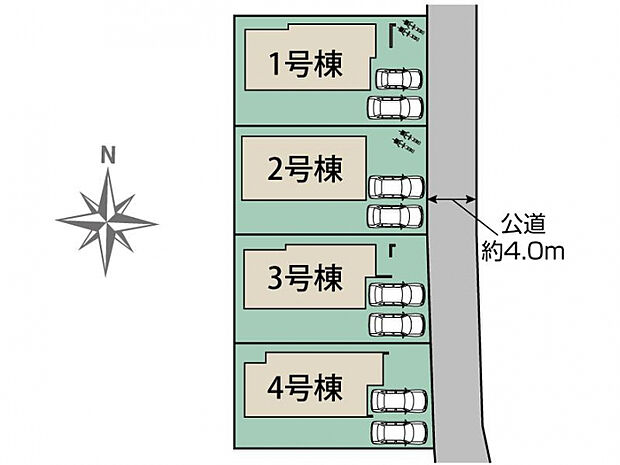 熊本市南区御幸笛田3丁目4棟 区画図
