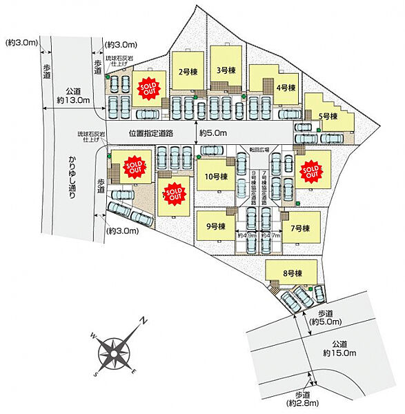 沖縄市登川12棟 区画図