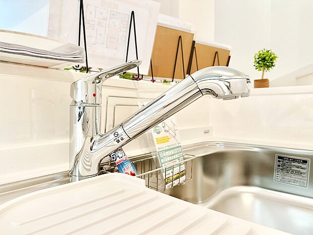 【その他設備(浄水器)】いつでも清潔なおいしいお水を。一つの水栓で水道水と浄水を使い分け。