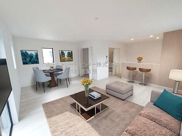 広々としたLDKに、自分好みのインテリアでレイアウト。季節ごとに模様替えなども、楽しみの一つとなりそうです。※家具をCGで加工しています。家具付き販売ではございません。
