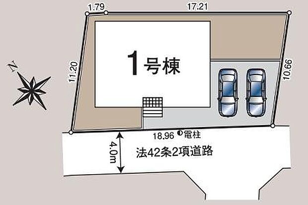 敷地62坪超え!人気の平屋です♪南道路に面しており通風採光良好♪カースペースは並列2台分完備!家族分の自転車を駐輪したり、来客用の駐車スペースとしてもお使いいただけます。