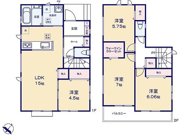 (A号棟)、4LDK、土地面積112.76m2、建物面積95.02m2