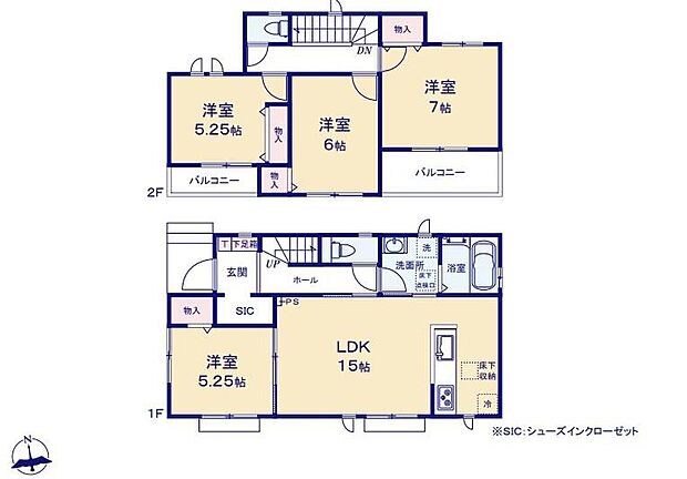 (A号棟)、4LDK、土地面積116.62m2、建物面積93.16m2