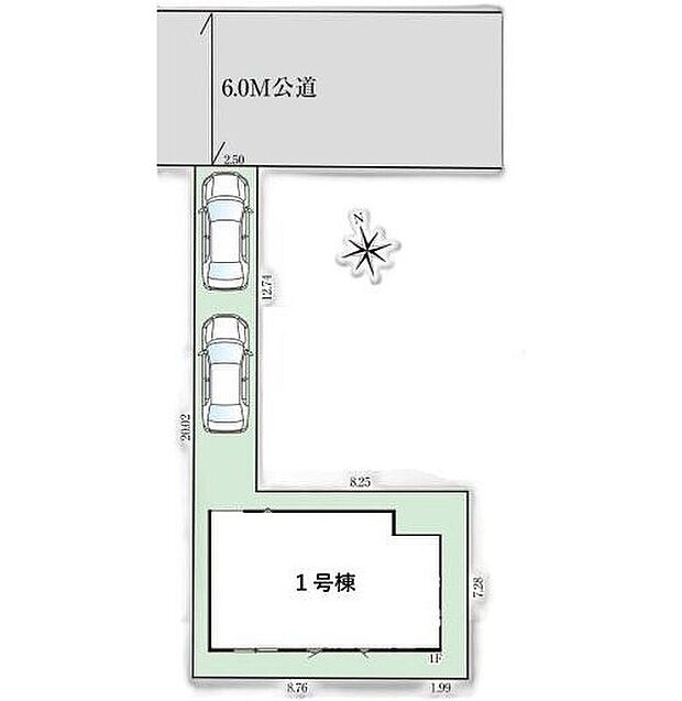 東武東上線「北坂戸」駅徒歩12分!毎日の通勤通学もラクラク♪カースペース2台分完備!家族分の自転車を駐輪したり、来客用の駐車スペースとしてもお使いいただけます。