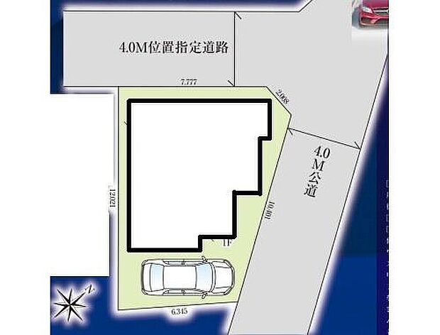 【全体区画図】東武東上線「新河岸」駅徒歩１７分♪開放感のある角地！スーパー徒歩２分、ドラッグストア徒歩４分と、毎日のお買い物にも大変便利な好立地です！