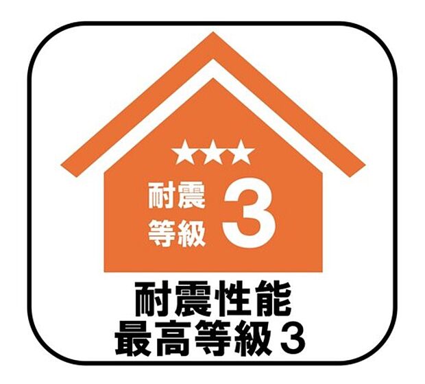 【【耐震性能最高等級3】】消防署や警察署など防災拠点となる建物に求められる最も高い耐震性能を持つ住宅基準で、震度7ほどの地震にも耐えられる安心の設計です♪