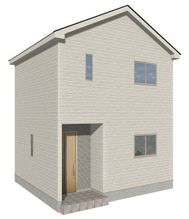 【外観予想パース】今日も、明日も、この街で、きっと家族がしあわせになる物語が描かれていくはずです。毎日の何気ない『いってきます』『ただいま』に幸せを感じられる、そんな住まいを。