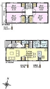 ☆ご家族がふれあうリビングイン階段☆
広々１８帖超LDK♪ご家族との自然なコミュニケーションが生まれるリビングイン階段を採用！暖かい光が降り注ぐ、温もりあふれるお住まいです♪ 