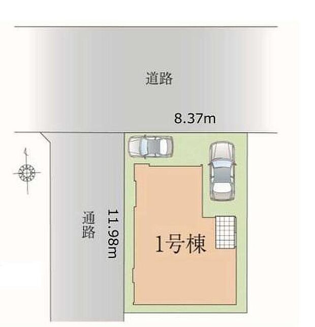 【全体区画図】「本川越」駅・「川越市」駅・「川越」駅のターミナル駅へのバスでのアクセスが可能な利便性の高い好立地です♪カースペース２台分（車種による）♪駐輪場や来客用の駐車スペースとしてもお使いいただけます。