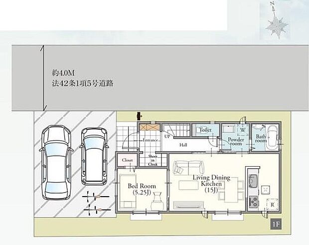 【全体区画図】ターミナル駅（川越駅・本川越駅）までバスでのアクセス可能な好立地♪カースペース２台分（車種による）♪駐輪場や来客用の駐車スペースとしてもお使いいただけます。
