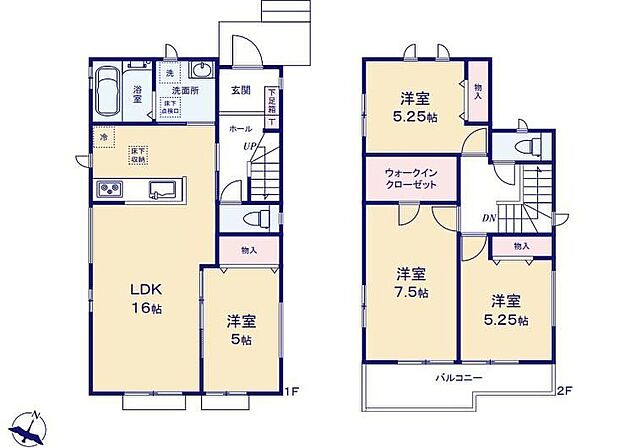 【4LDK】☆主寝室にWIC☆収納力たっぷりのファミリークローゼットは家族の強い味方。シーズンオフのお洋服や靴、キャンプ用品やスポーツ用品などをしっかりと片付けられます♪