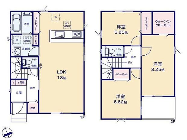【3LDK】☆廊下から直接バルコニーへ☆「洗濯物をもったまま階段を登って、お部屋を通って」というわずらわしさを減らしたうれしい設計です♪バルコニーの広さも十分です!