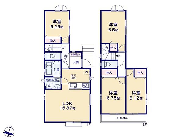 (A号棟)、価格4690万円、4LDK、土地面積93.72m2、建物面積91.91m2