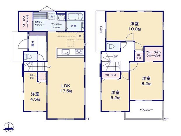 (1号棟)、価格4999万円、4LDK、土地面積214.03m2、建物面積106.98m2