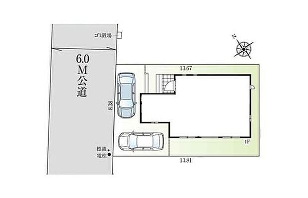 カースペースは２台分駐車可能！前面道路は広々しているため、駐車もラクラクです♪