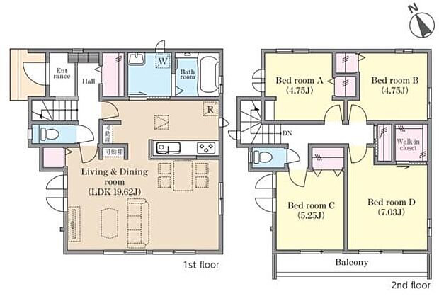 (2-A号棟)、価格4490万円、4LDK、土地面積102.75m2、建物面積100.19m2
