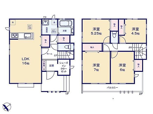 (A号棟)、価格5390万円、4LDK、土地面積155.6m2、建物面積99.12m2