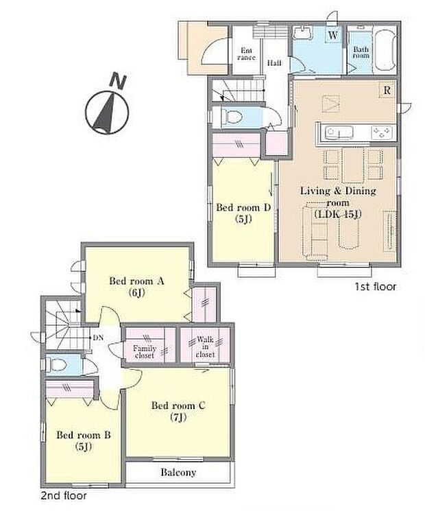 (D号棟)、価格3990万円、4LDK、土地面積122.09m2、建物面積94.8m2