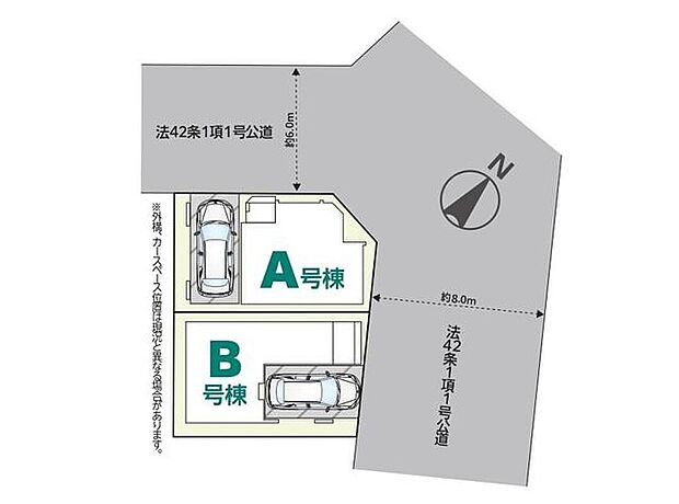 ≪区画図≫
周辺は閑静な住宅地☆カースペース付き♪
小学校、スーパー、コンビニ、ドラッグストアまで徒歩10分圏内で便利な住環境です◎