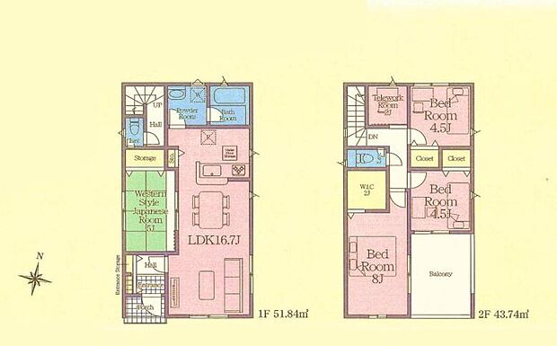 (6号棟)、価格3288万円、4LDK+S、土地面積137.01m2、建物面積95.58m2