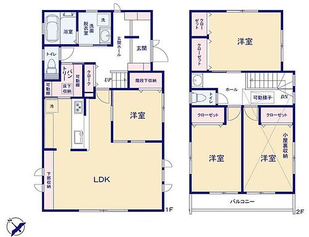 (A区画)、価格4680万円、4LDK、土地面積159.83m2、建物面積114.7m2

