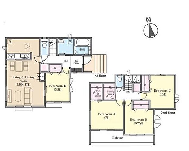 (A号棟)、価格5090万円、4LDK、土地面積130.48m2、建物面積102.67m2

