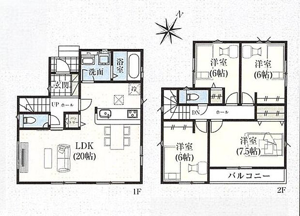 (1号棟)、価格3990万円、4LDK、土地面積110.64m2、建物面積99.36m2
