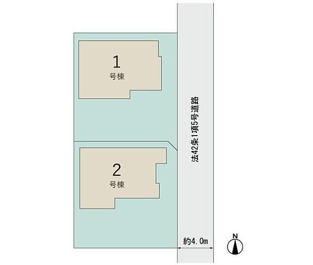 前面道路は約4mと車通りも少ないのでプライベートもしっかり守れます♪間口は11m。開放感もあり車の出し入れもスムーズ◎住環境と利便性が魅力な第一種低層住居エリア☆