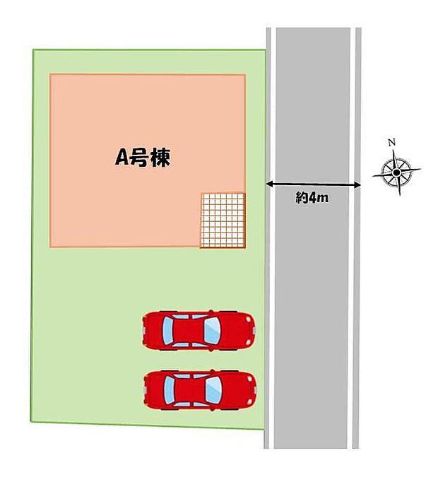 カースペース2台分ございますので、家族分の自転車を駐輪したり、来客用の駐車スペースとしてもお使いいただけます。