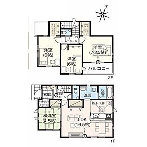 全居室南向きの明るいお住まい♪通風・採光に優れたLDK。水回りを集中させ必要な場所に収納を配置した効率的な家事動線♪
 