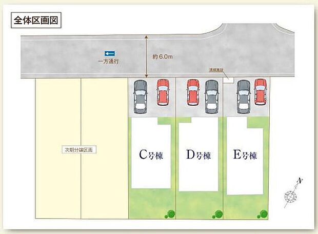 【全体区画図】生活に欠かせない環境が揃う、利便性の良い立地♪