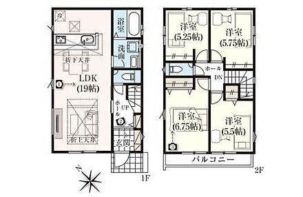 ◆広々19帖の開放的なLDK♪
◆便利な玄関ホール収納を完備◎いつでもキレイな空間が保てます♪
◆洋室を2階に集約し、プライバシーにも配慮した間取りプラン♪ 