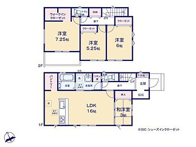 全居室南西向きの明るい間取り♪
リビング続きの和室は、キッチンから目が届くのでお子様のお昼寝にも便利です♪
食料品や水等の買い置きがたくさんできる大容量のパントリー♪ 