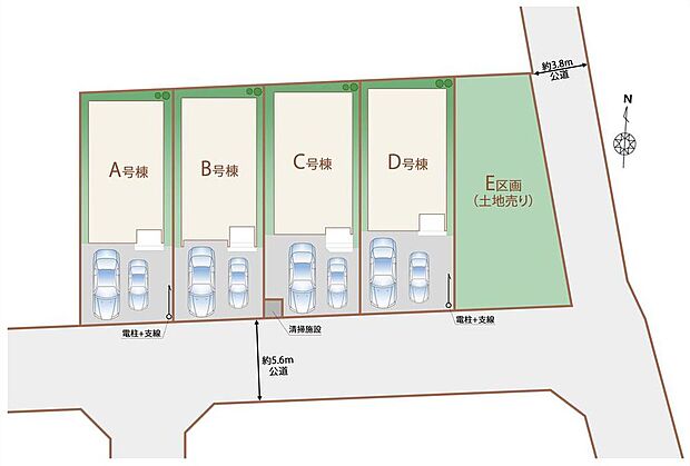 【全体区画図】敷地内にカースペースを備え、建物配置にも配慮された区画設計です☆
住環境良好な人気の低層住居専用地域に立地しております。守られた環境は、お子様との暮らしにもおすすめです。