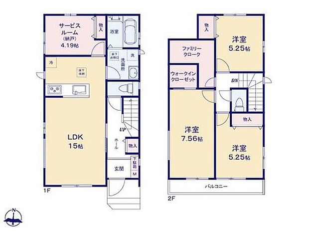 【3LDK+S】◇家族のコミュニケーションを重視した対面式キッチン♪
◇キッチン隣には家事室として使えるフ納戸♪
◇WICやファミリークローゼットなど収納充実しているのでお部屋がすっきり片付きます♪
