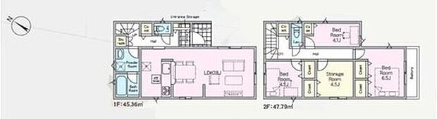 【3LDK+S】広々18帖のLDK!対面キッチンからはLDK全体を見渡せます♪
広い納戸は窓付きなので、居室としても問題なくお使いいただけます。
バルコニーに面した主寝室は明るく、ゆとりある6.5帖!