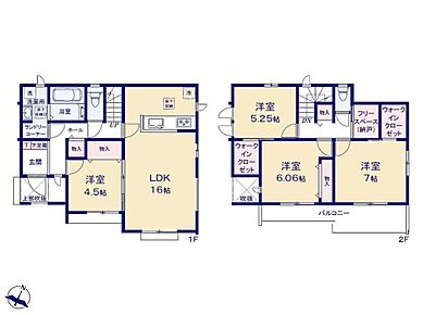 玄関入ってすぐの洗面室は帰宅後にすぐに手を洗えて衛生的☆公園帰りのお子様をお風呂へもスムーズに◎全室フローリングでインテリアに統一感が生まれます♪ 