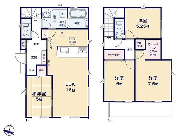 【4LDK】☆16帖のLDK!対面キッチンからはLDK全体を見渡せます♪
☆主寝室にはウォークインクローゼットを完備!
☆来客にもお子様の遊び部屋としても利用できる和室。